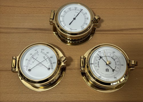 Nautic set messing - nautic, barometer