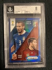 2014 Panini Prizm World Cup - Matchups Sergio Ramos, Giorgio Chiellini blue 199