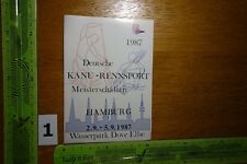  Alter Aufkleber Wassersport DEUTSCHE KANU-RENNSPORT 1987 Hamburg