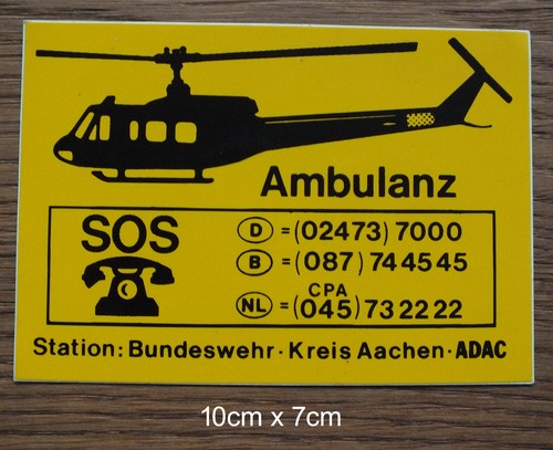 Aufkleber adac bundeswehr sar - aufkleber,