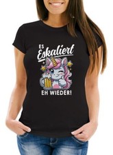 Damen T-Shirt Spruch Es