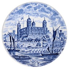 Motiv Dessertschale Enoch Wedgwood Royal Homes of Britain Blue