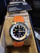 Breitling Superocean Rainbow 42mm Automatik mit 3 Bändern Werksgarantie 
