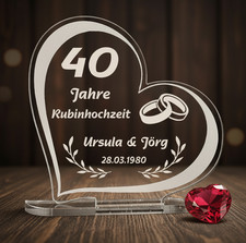 Geschenk Rubinhochzeit