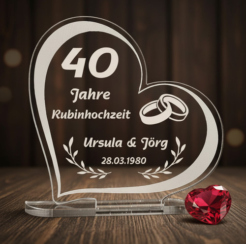 Geschenk rubinhochzeit - geschenk,