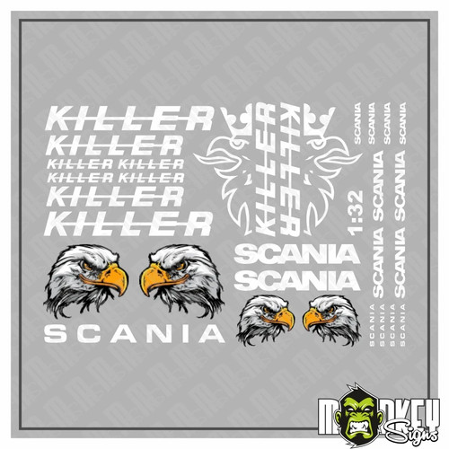 Scania aufkleber set 32 - scania, 1:32