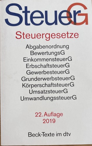 Steuergesetze steuerg buch - steuerg,