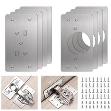 4/8 Stk Schrank Scharniere Reparaturplatten Schranktüren Scharnier Reparaturset