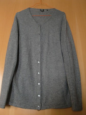 ADAGIO  Strick Jacke WESTE Gr. 46???DAMENMODE Cashmere Seide???grau