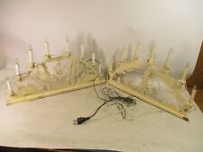 Erzgebirge Schwibbogen Kerzenleuchter Fensterdeko Wintermotiv  54 x31 & 50x31