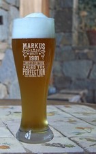 Weizenglas mit Name graviert personalisiert Geburtsjahr - Bierglas Wunschgravur