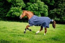 Horseware RHINO Original 0g lite Regendecke Navy/Titanium Grey Regendecke