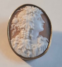 Brosche Gemme Muschel Kamee