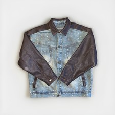 Pelle Pelle Jeans Jacke Lederjacke Size Large Vintage 2000