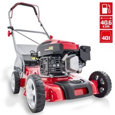 Benzin Rasenmäher 40 cm Schnittbreite 2,7 PS Fangkorb Hand Schiebe Mäher ID6729