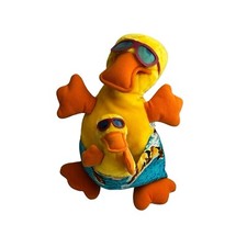 große Ente mit Badehose und Sonnenbrille ES Sunny Toys Plüschtier  + kleine Ente