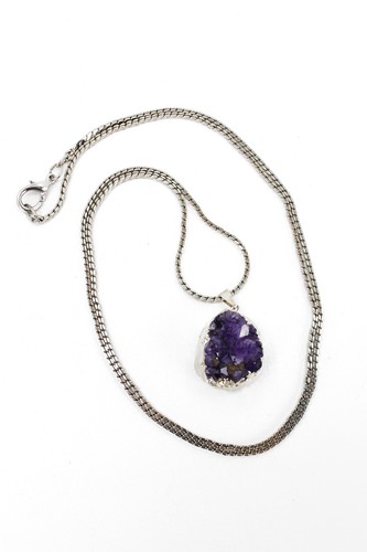 Amethyst rohkristall anhänger - amethyst,