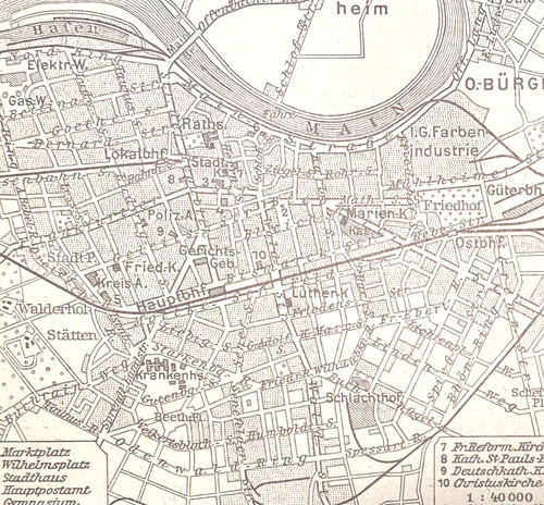 Alte lithographie offenbach - alte,