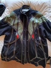 Leder kurzmantel ausgestellt - ,