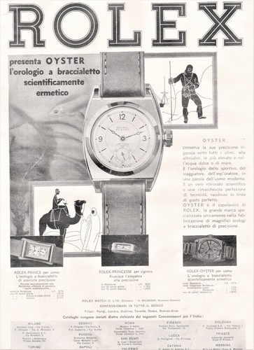 Werbung 1933 rolex oyster - werbung,