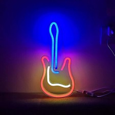 LED Neon Gitarre Wandbehang Nachtlicht Neonschild Party Wohnzimmer Deko