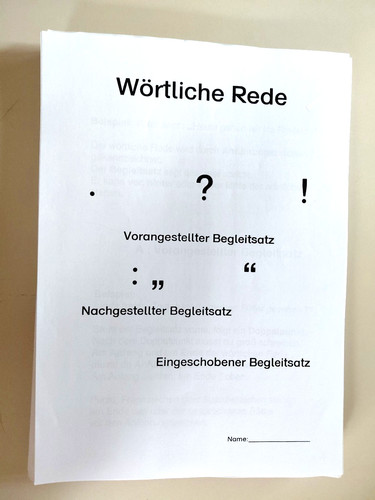 Wörtliche rede der - wörtliche, in