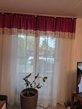 gardinen mit kräuselband 2er Set   für 3 Fenster