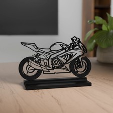 Suzuki GSX R 600 Modell 3D Dekoration - Geschenk für Motorradfans