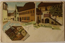 AK Litho Gruss aus St. Martin Pfalz 1919 Maikammer Neustadt Weinstraße Edenkoben
