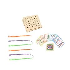 Holz Fädel Spielzeug Kinder Valentinstag Geschenke für Alter 3 ~ 6 Junge und Mädchen Kinder