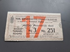 Ticket Niederlande - Deutschland 03.04.1957 Nederland Duitsland Sammlerticket 