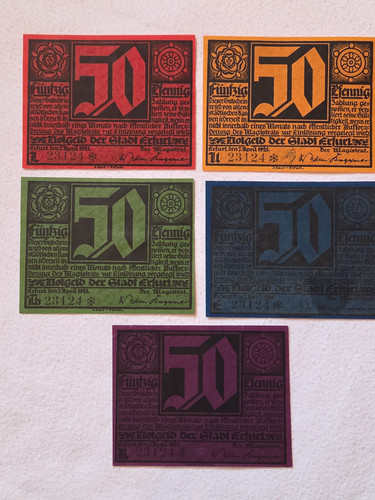 Notgeld 1921 stadt erfurt - notgeld,