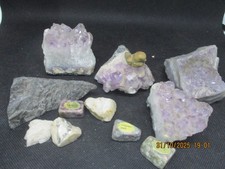4* Amethyst Quarz Bergkristall und andere Steine