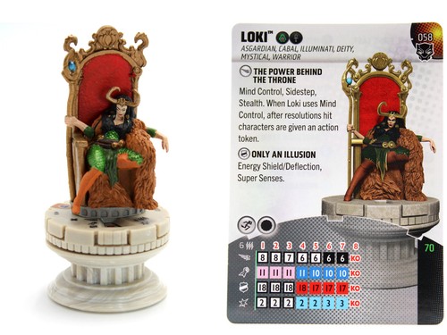 Heroclix 058 loki black - heroclix, #058