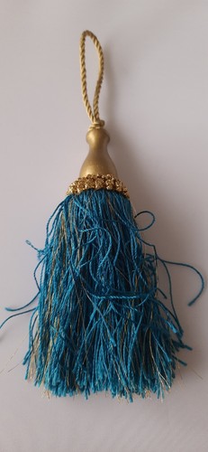Quaste tassel türkis - quaste, türkis-gold