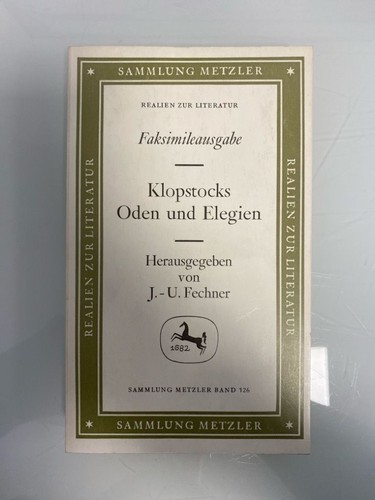 Klopstocks oden und elegien - oden,