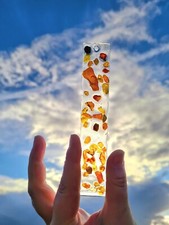 Baltic Amber bookmark, epoxy resine orgonite, handmade bookmark, unique bookmark