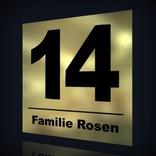 Hausnummer namensschild - namensschild, in