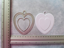 Stanzschablonen Set Anhänger - Herz Design - RAR