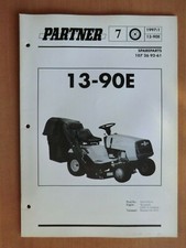 Partner Rasentraktor 13-90E Ersatzteilliste Parts List 1997 Englisch !
