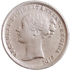Britannien 3 Pence 1870 Silber