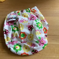 Schwimmwindel 0-9 Monate mitwachsend Biene Blümchen Babywindel (K71)