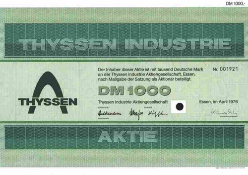 Thyssen industrie 1976 - 1976, essen