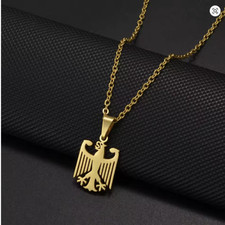 Halskette Edelstahl Geschenk Männer oder Frauen Deutschland Adler Anhänger