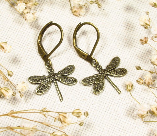 Ohrringe dragonfly zarte - ohrringe,