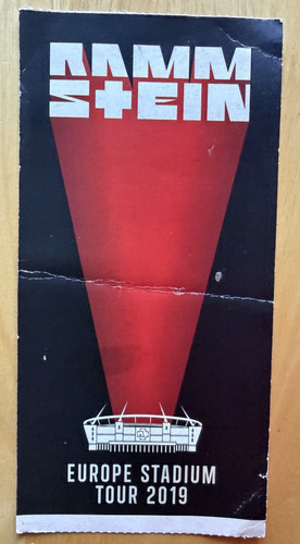 Rammstein concert ticket - rammstein,