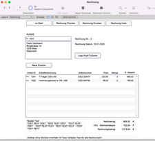 Rechnungsprogramm Rechnung