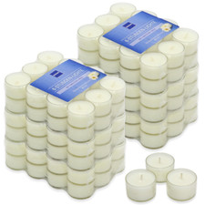 144 Stk BUDNI Teelichter 6 h Teelicht transparente Hülle, Acryl Cup (6 x 24er)