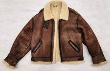 CHEVIGNON TYPE B3 Style Lammfell Lederjacke Fliegerjacke Pilotenjacke Navy  XXL