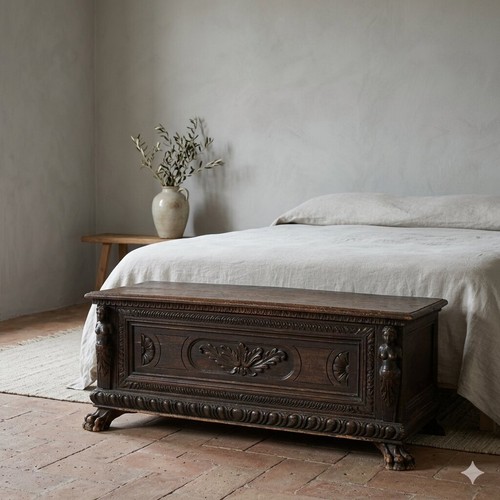 Antikes truhe walnuss - antikes,